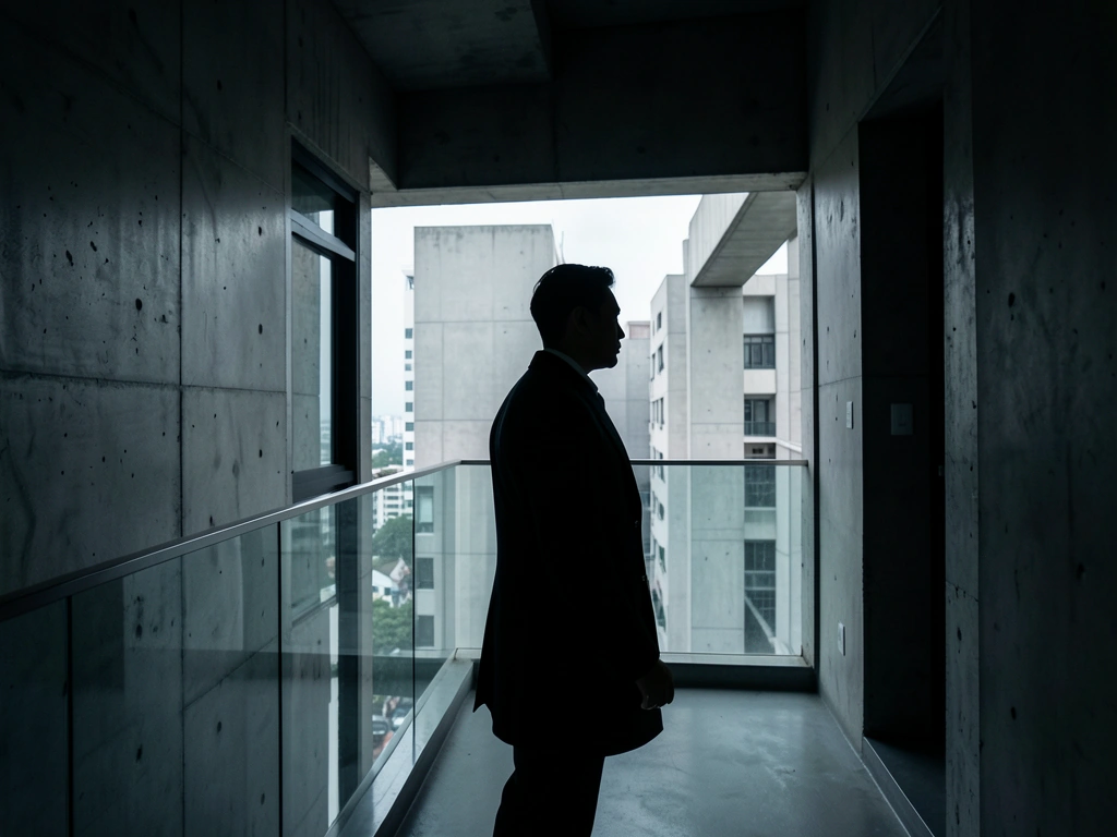Architectural silhouette of professional masculinity