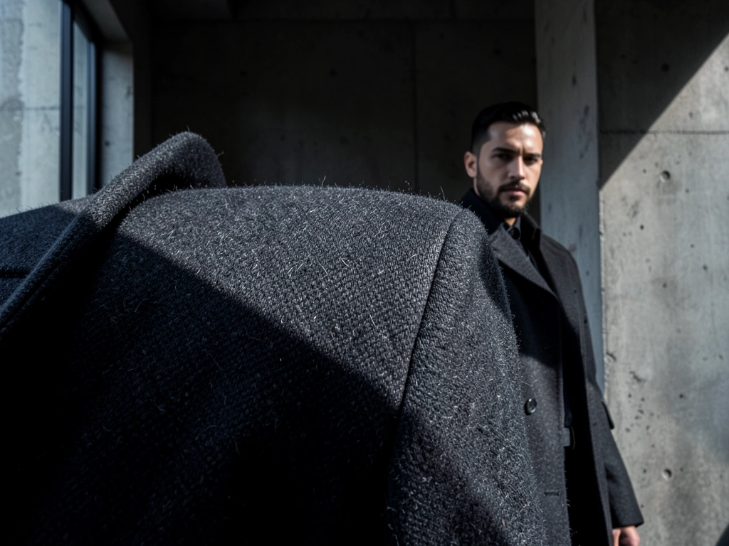 Sartorial precision against architectural lines